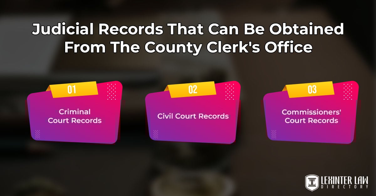 Judicial Records That Can Be Obtained From The County Clerk's Office