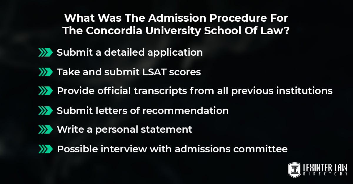 Admission Procedure For The Concordia University School Of Law
