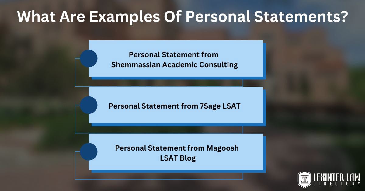 What Are Examples Of Personal Statements?