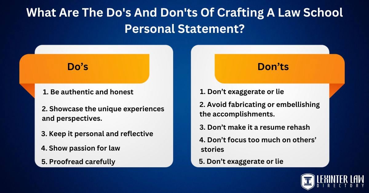 What Are The Do's And Don'ts Of Crafting A Law School Personal Statement?
