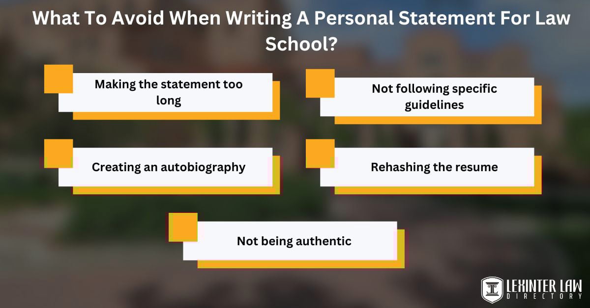 What To Avoid When Writing A Personal Statement For Law School?