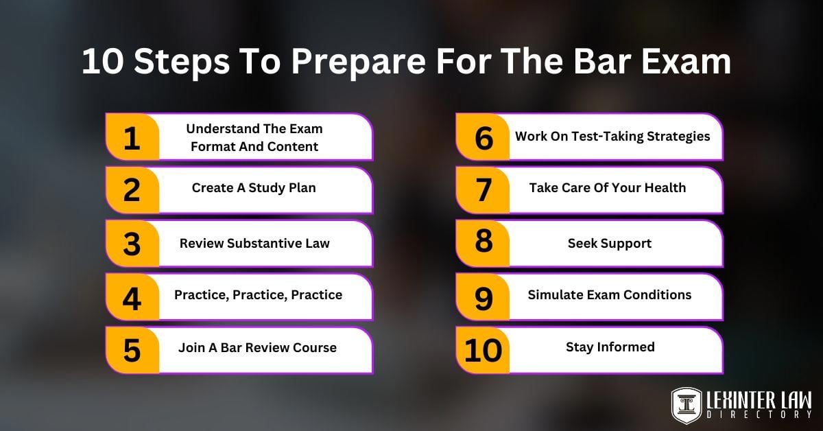 10 Steps To Prepare For The Bar Exam