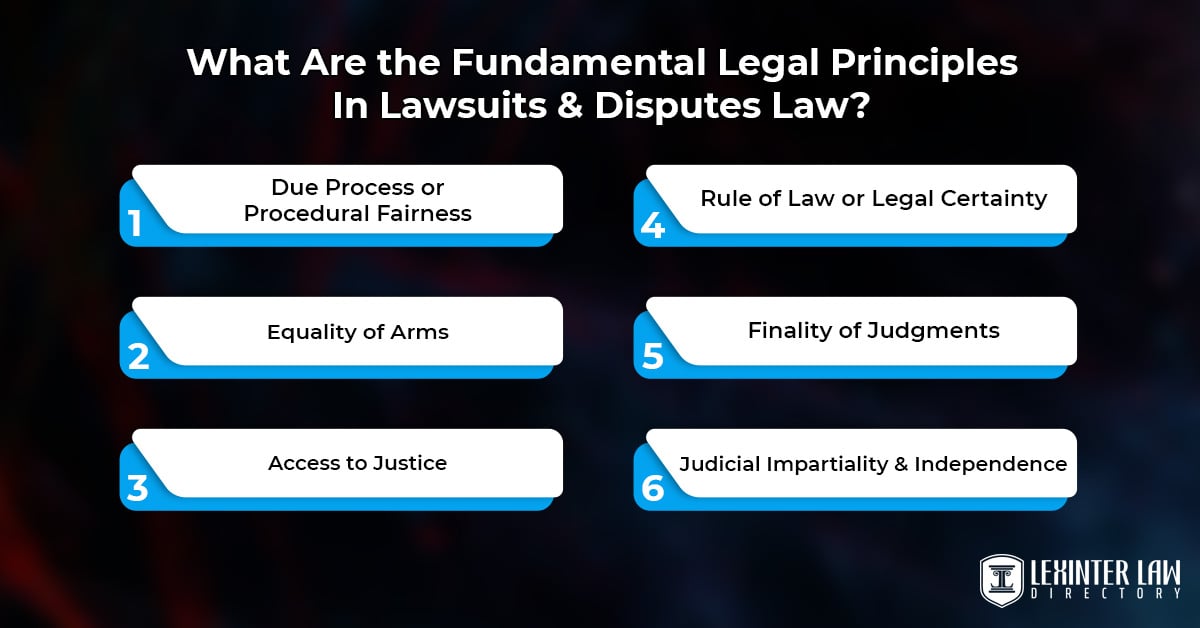 What Are the Fundamental Legal Principles In Lawsuits & Disputes Law